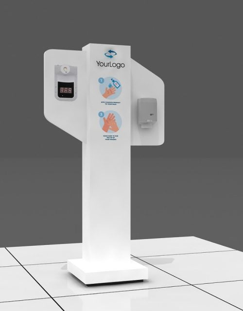 Totem Dispensador de Gel con Termómetro SANITITUNEL1244