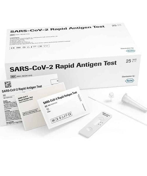 Paquete con 25 pruebas ROCHE de Antígeno COVID-19