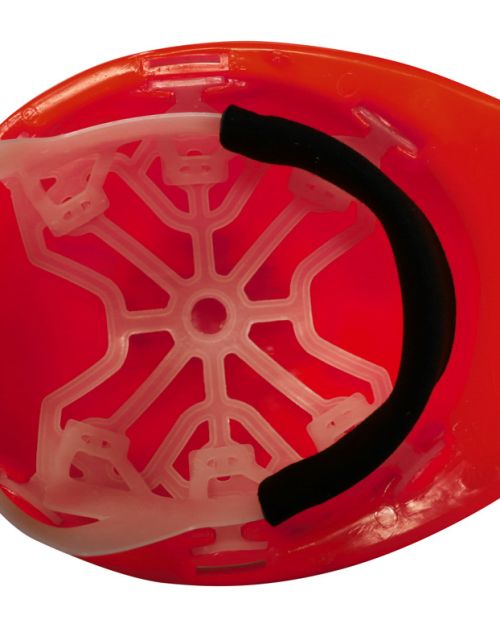 Casco rojo suspensión plástica alta visibilidad 25 piezas » ProSalud