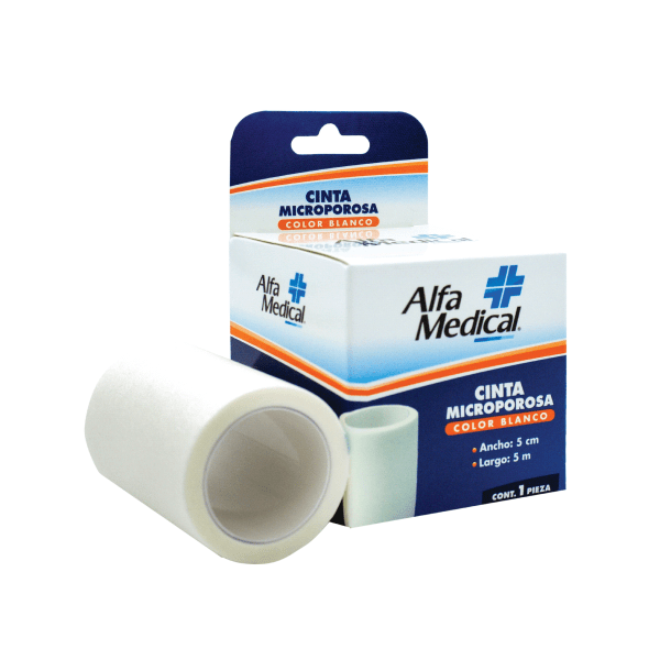 Alfa Medical | Cinta Microporosa / Blanca 5 Cm X 5 M / 12 Pz