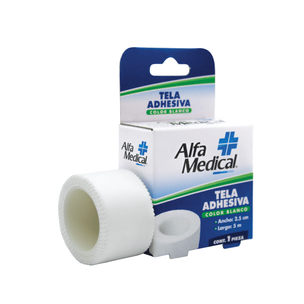 Alfa Medical | Tela Adhesiva / Blanca 2.5 Cm X 5 M / 24 Pz