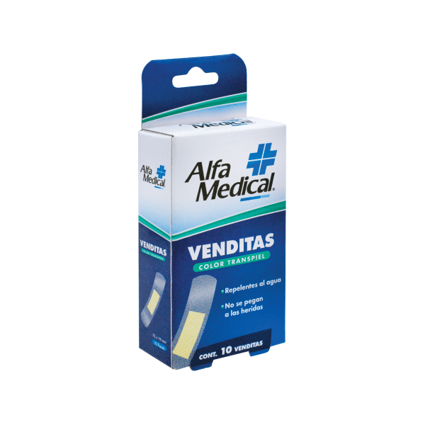 Alfa Medical | Venditas Adhesivas / Transpiel / 10 Pz