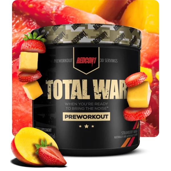 Redcon1 Total War Pre-Work 30 Serv Strawberry Mango