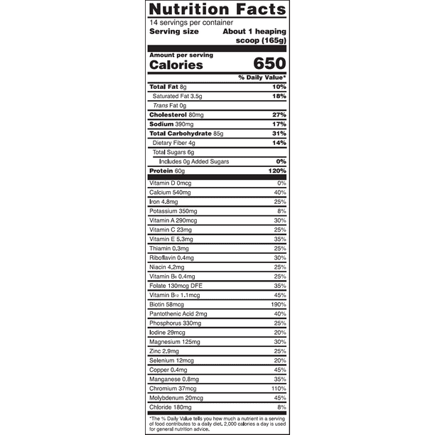 Optimum Nutrition, Pro Gainer Protein Powder, 60g Protein, Vanilla Custard, 5.09 lb