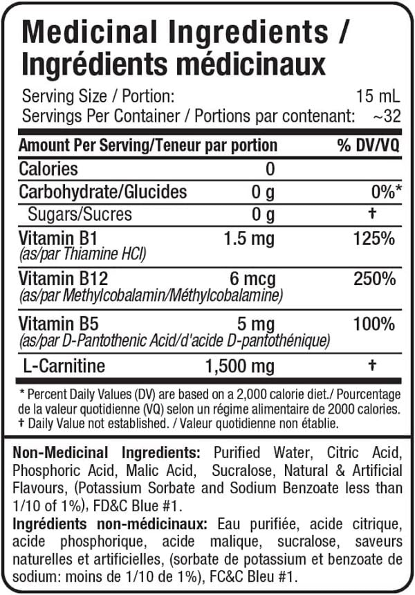 Almx L-Carnitine 16 Oz Blue Raspberry