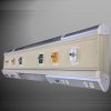 Cabecero para pacientes horizontal de 1.50 m 3 tomas+riel+iluminación Mod. Horizon III tipo puritan Cat. AGM-COHOIIIA415003-000639 Marca Arigmed