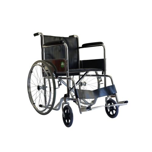 Silla de ruedas 18 pulgadas cromada