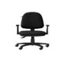 Silla giratoria de respaldo bajo tapizada en tela con pistón neumático Cat. HEL-HMAD-11 Herlis