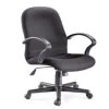 Silla giratoria de respaldo bajo tapizada en tela con pistón neumático Cat. HEL-VALEB-HMAD-16 Herlis