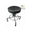 Banco giratorio sin respaldo y sin ruedas con asiento acojinado cromado Cat. HEL-HM20 Herlis