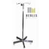 Porta venoclisis rodable cromada de cinco apoyos Cat HEL-HM243 Herlis