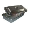 Charola mediana con tapa de acero inoxidable 23x13x5 cm Cat ARV-AINOX-012 Arveol
