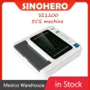 SINOHERO-máquina EKG portátil SE1200, máquina Digital LCD a Color de 10,1 pulgadas, 12 canales de plomo con papel de impresión/suministros médicos