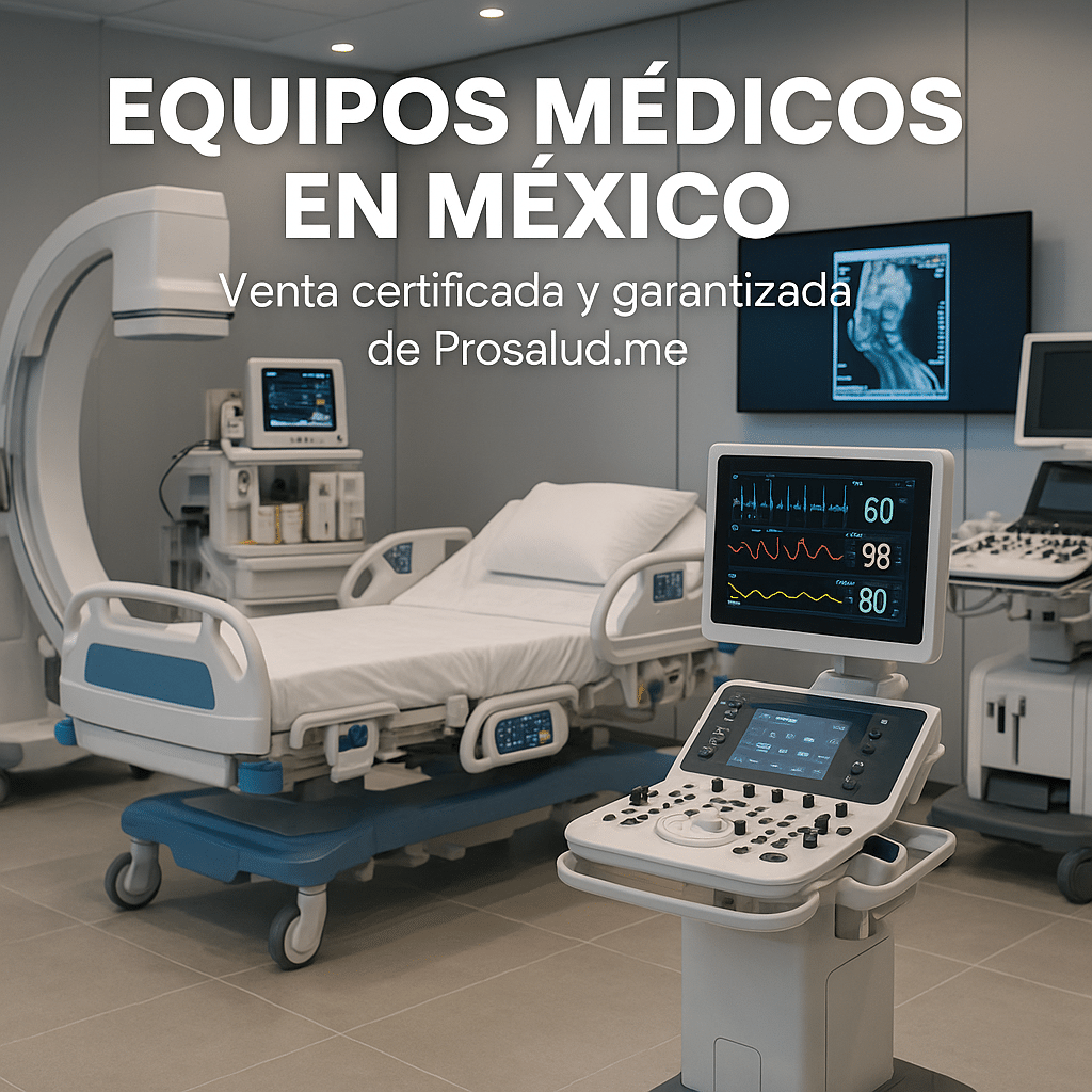 Distribuidor líder de equipos médicos Prosalud.me con portafolio integral para hospitales, clínicas y consultorios, cumpliendo estándares internacionales de calidad.